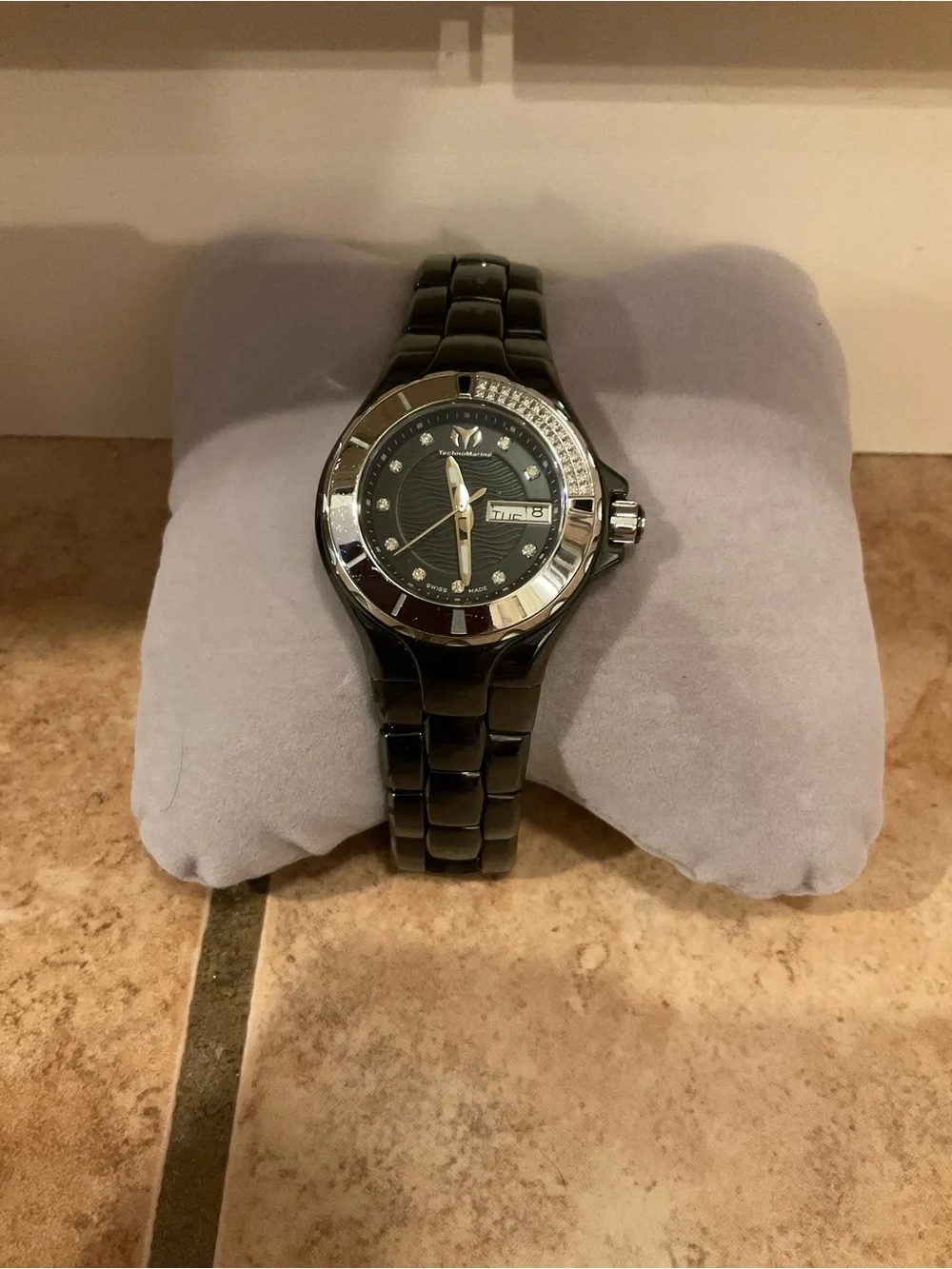 Technomarine Black Ceramic diamond watch - Picture 2 of 5